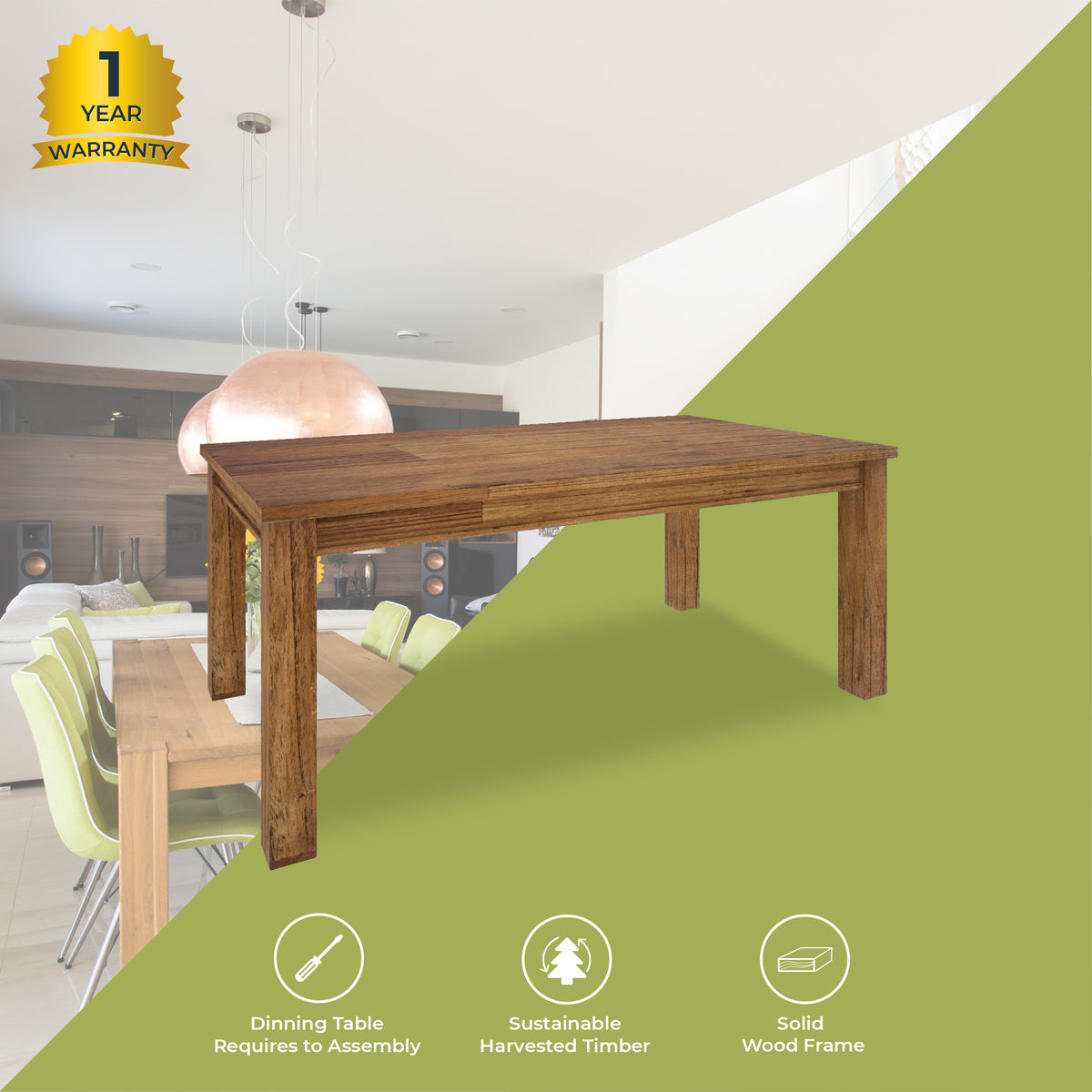 Birdsville Dining Table – Brown