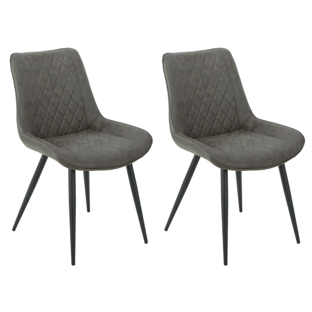 Tyler Fabric Dining Chair Set of 2 – Grey