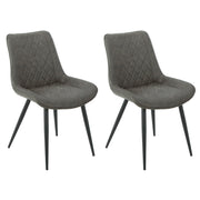 Tyler Fabric Dining Chair Set of 2 – Grey
