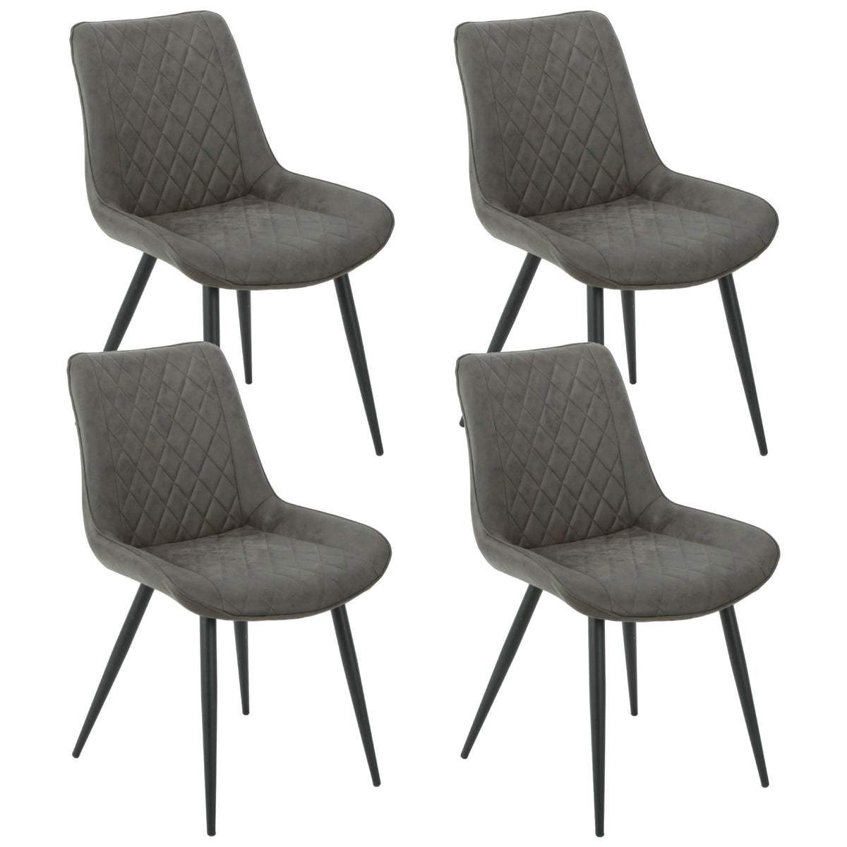 Tyler Fabric Dining Chair Set of 4 – Grey