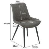 Tyler Fabric Chair (Set of 4) - Grey