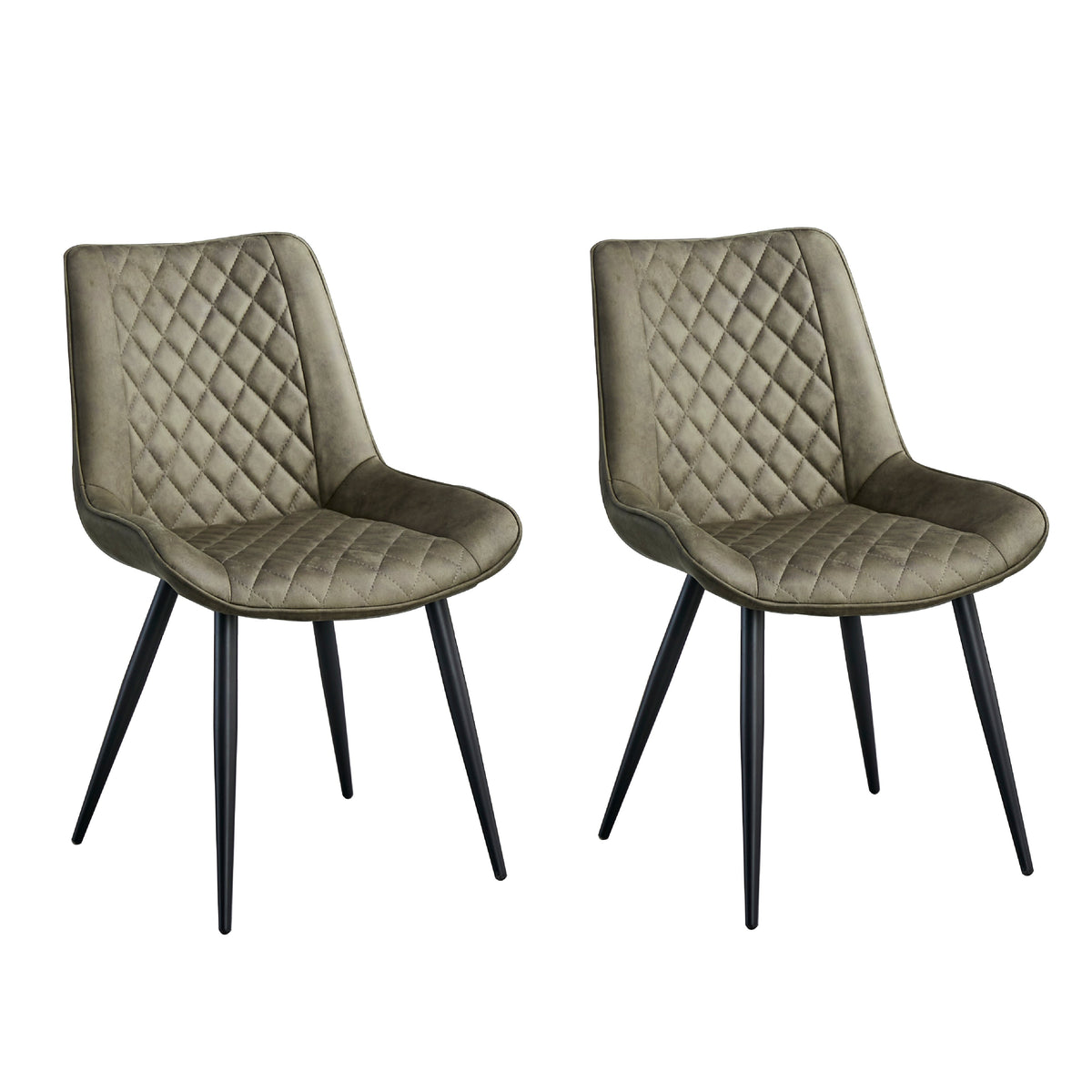 Tyler Fabric Dining Chair Set of 2 – Green