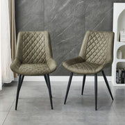 Tyler Fabric Dining Chair Set of 2 – Green