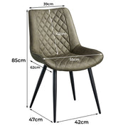 Tyler Fabric Dining Chair Set of 2 – Green