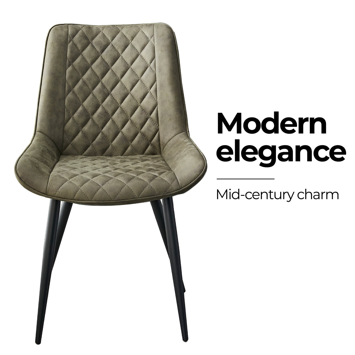 Tyler Fabric Dining Chair Set of 2 – Green