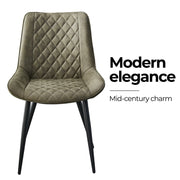 Tyler Fabric Dining Chair Set of 2 – Green