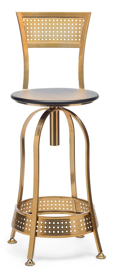 Franklin Gas-Lift Swivel Bar Stool – Gold