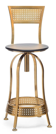 Franklin Gas-Lift Swivel Bar Stool – Gold