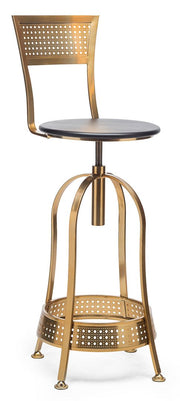 Franklin Gas-Lift Swivel Bar Stool – Gold