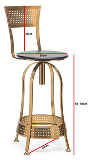 Franklin Gas-Lift Swivel Bar Stool – Gold