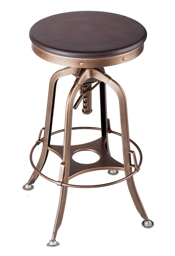 Finley Wooden Gas-Lift Swivel Bar Stool