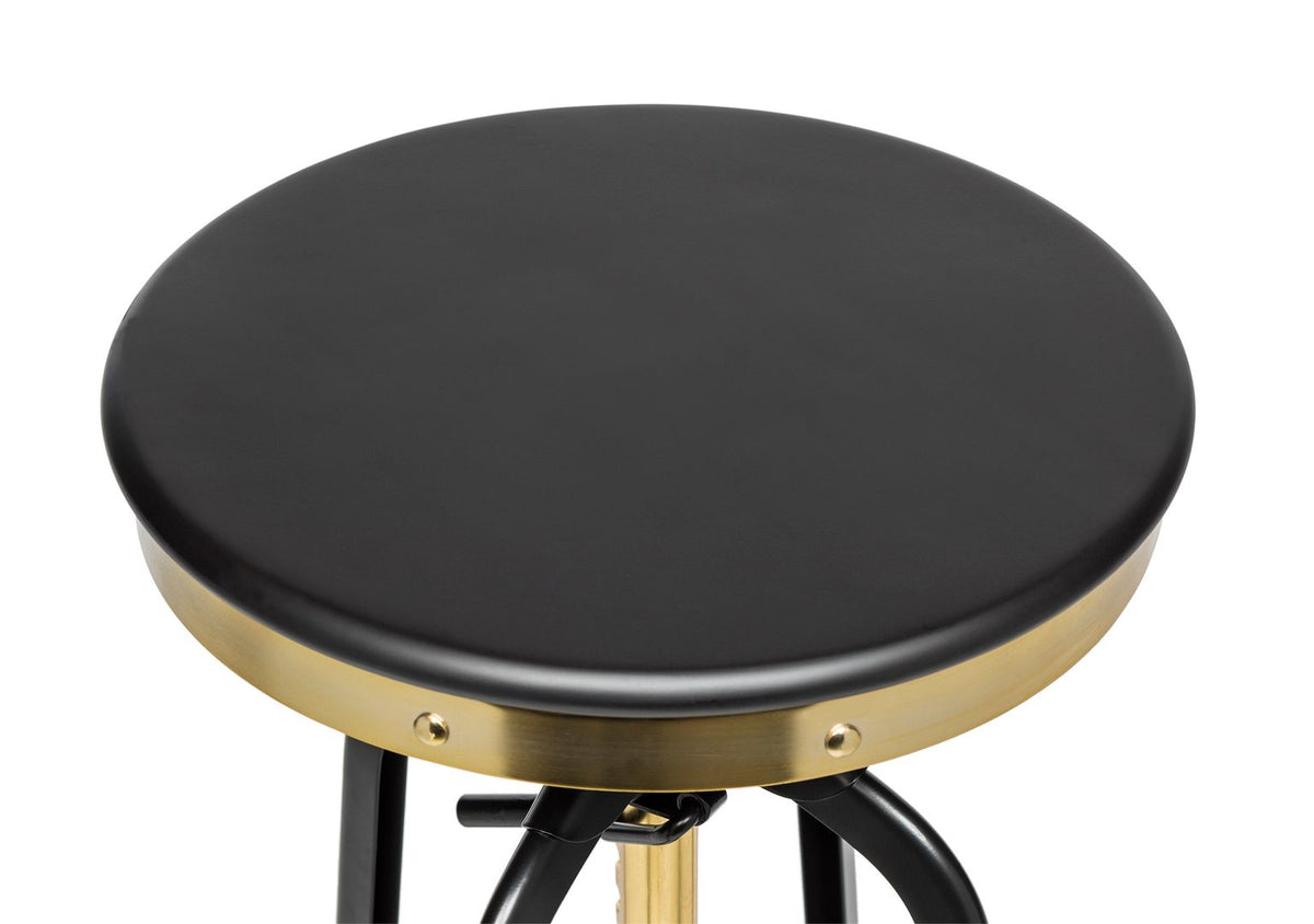 Dante Wooden Gas-Lift Swivel Bar Stool – Gold