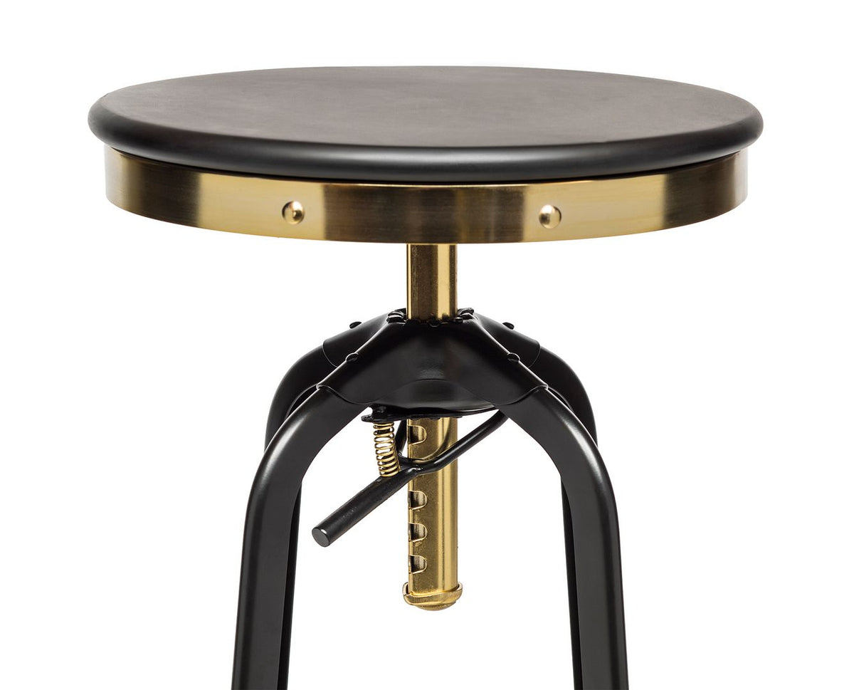 Dante Wooden Gas-Lift Swivel Bar Stool – Gold
