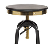 Dante Wooden Gas-Lift Swivel Bar Stool – Gold