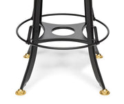 Dante Wooden Gas-Lift Swivel Bar Stool – Gold