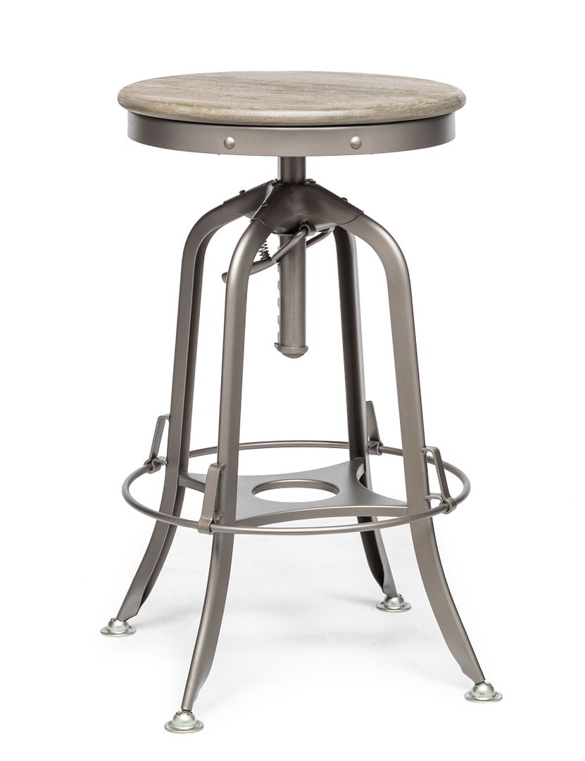 Dawson Gas-Lift Swivel Bar Stool – Grey