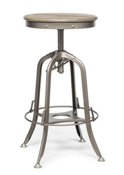 Dawson Gas-Lift Swivel Bar Stool – Grey