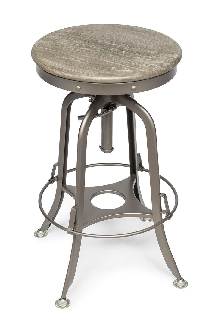 Dawson Gas-Lift Swivel Bar Stool – Grey