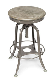 Dawson Gas-Lift Swivel Bar Stool – Grey