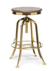 Versatile Gas-Lift Swivel Bar Stool – Gold