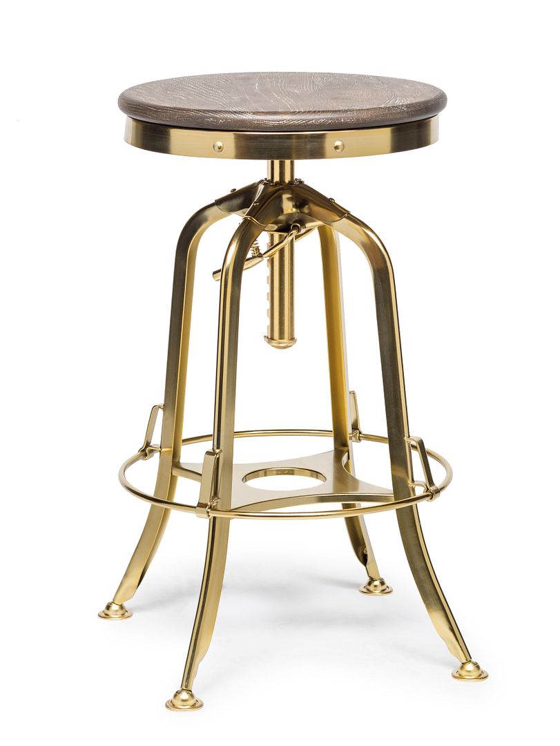 Versatile Gas-Lift Swivel Bar Stool – Gold