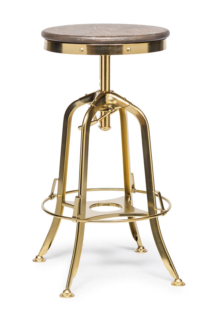 Versatile Gas-Lift Swivel Bar Stool – Gold