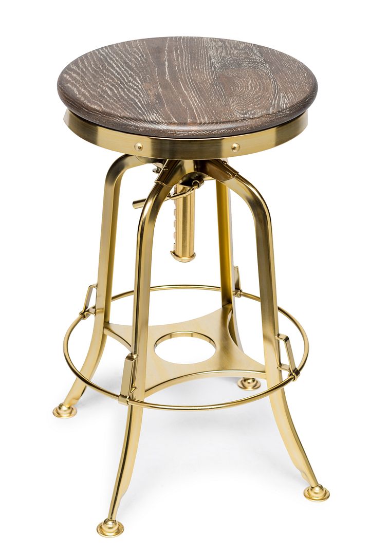 Versatile Gas-Lift Swivel Bar Stool – Gold
