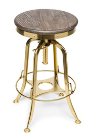 Versatile Gas-Lift Swivel Bar Stool – Gold
