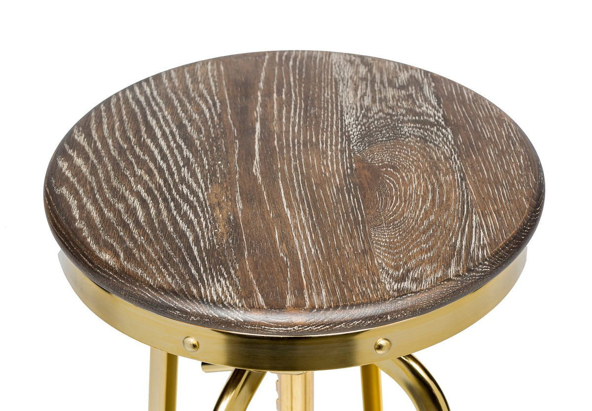 Versatile Gas-Lift Swivel Bar Stool – Gold