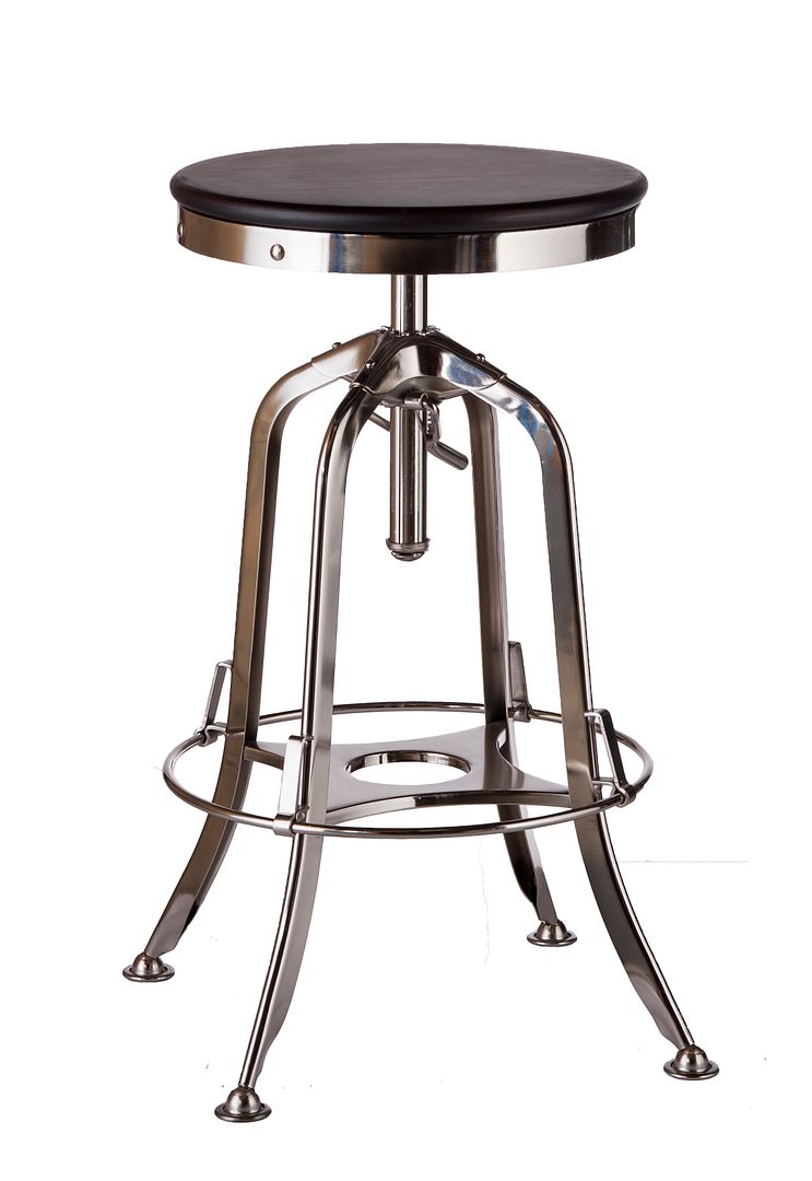 Fletcher Wooden Gas-Lift Swivel Bar Stool – Black