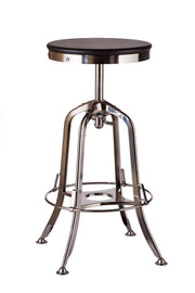 Fletcher Wooden Gas-Lift Swivel Bar Stool – Black