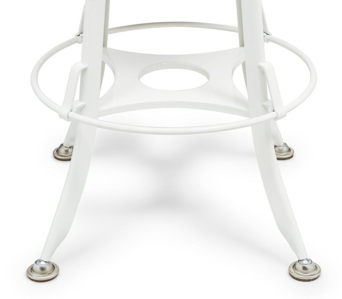 Dakota Gas-Lift Swivel Bar Stool – White
