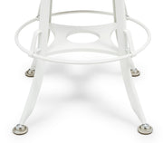 Dakota Gas-Lift Swivel Bar Stool – White