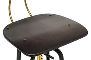 Darcy Wooden Gas-Lift Swivel Bar Stool – Gold
