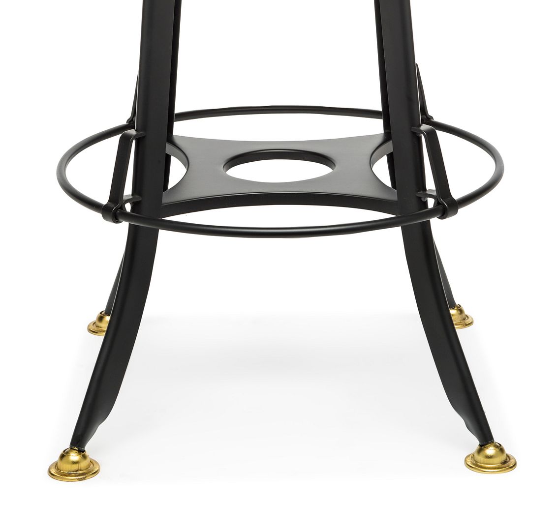 Darcy Wooden Gas-Lift Swivel Bar Stool – Gold