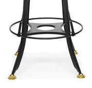 Darcy Wooden Gas-Lift Swivel Bar Stool – Gold