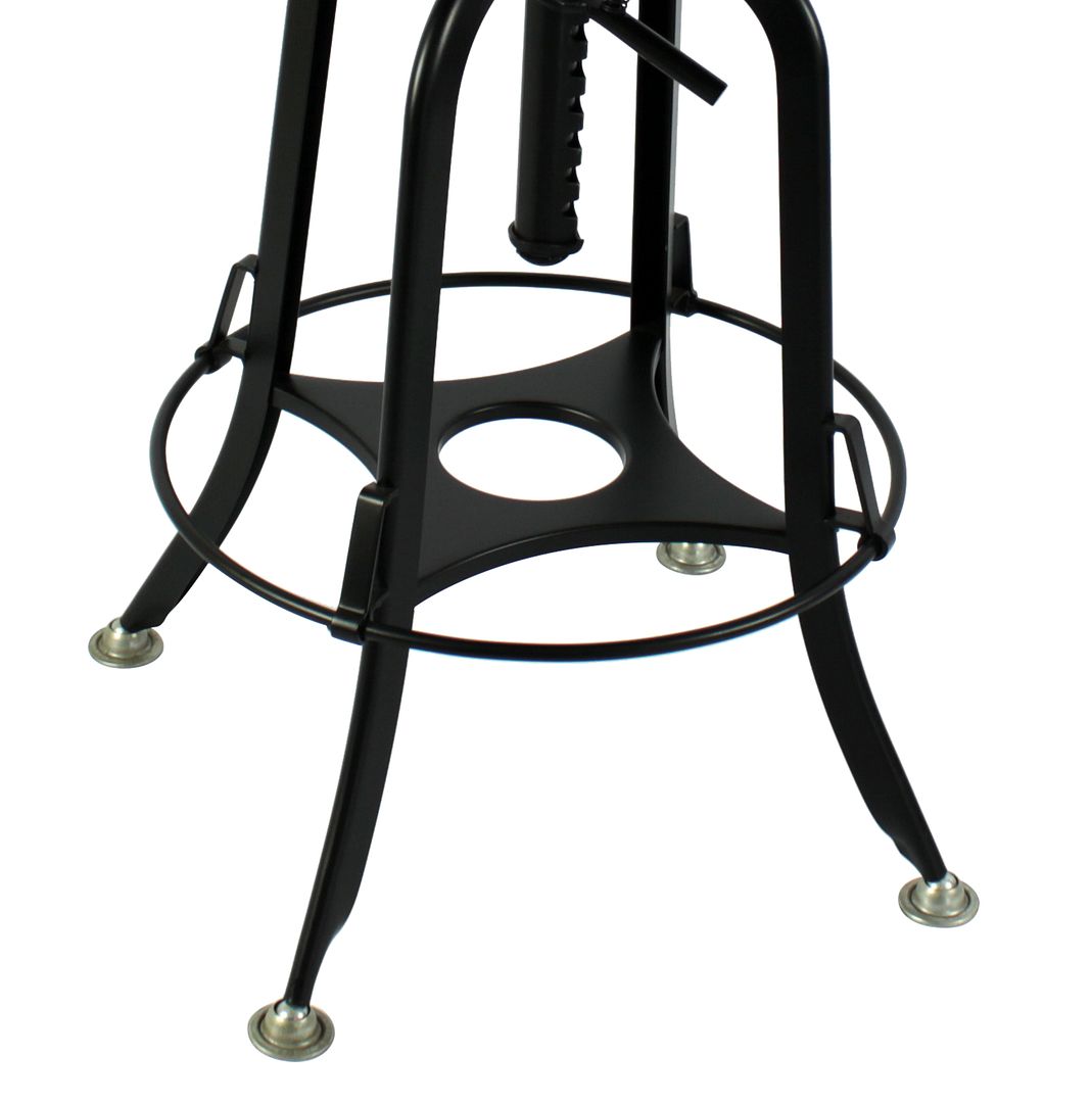 Forrest Wooden Gas-Lift Swivel Bar Stool – Black