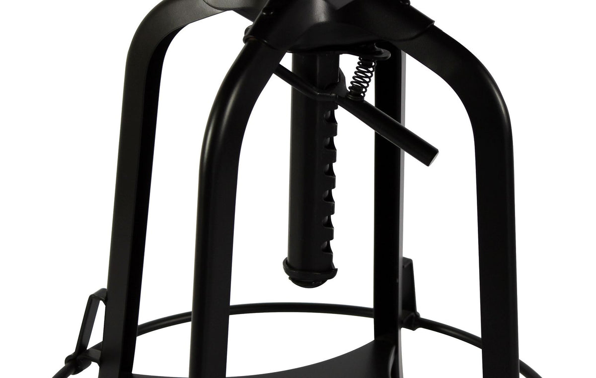 Forrest Wooden Gas-Lift Swivel Bar Stool – Black