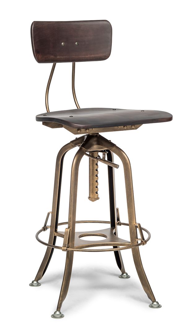 Versatile Wooden Gas-Lift Swivel Bar Stool