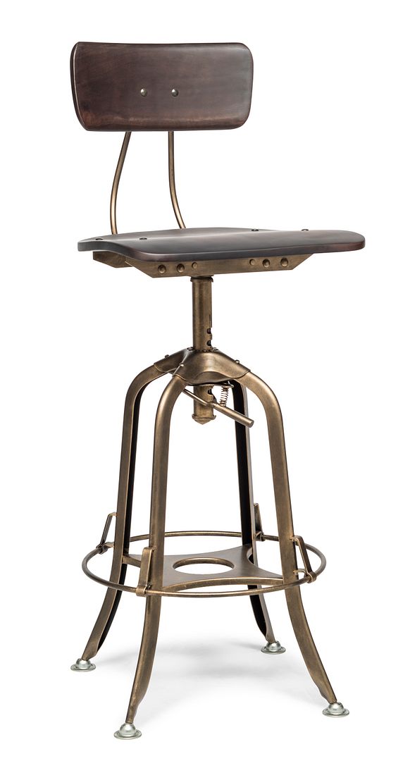 Versatile Wooden Gas-Lift Swivel Bar Stool
