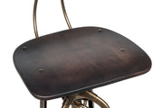 Versatile Wooden Gas-Lift Swivel Bar Stool