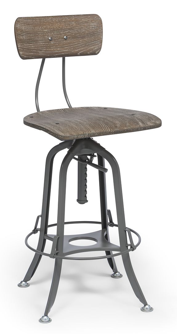 Versatile Gas-Lift Swivel Bar Stool – Grey
