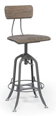 Versatile Gas-Lift Swivel Bar Stool – Grey