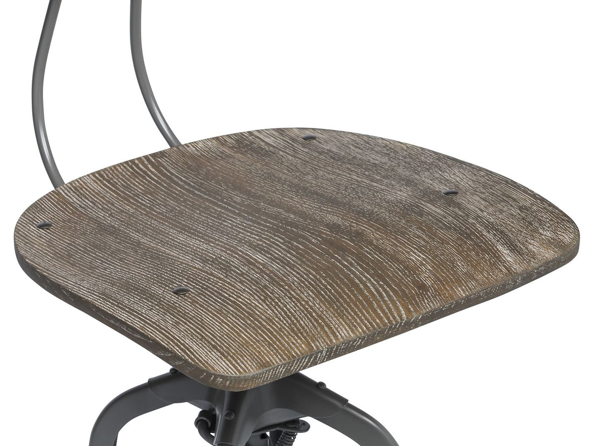 Versatile Gas-Lift Swivel Bar Stool – Grey