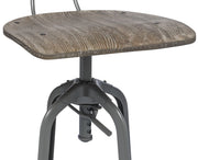 Versatile Gas-Lift Swivel Bar Stool – Grey
