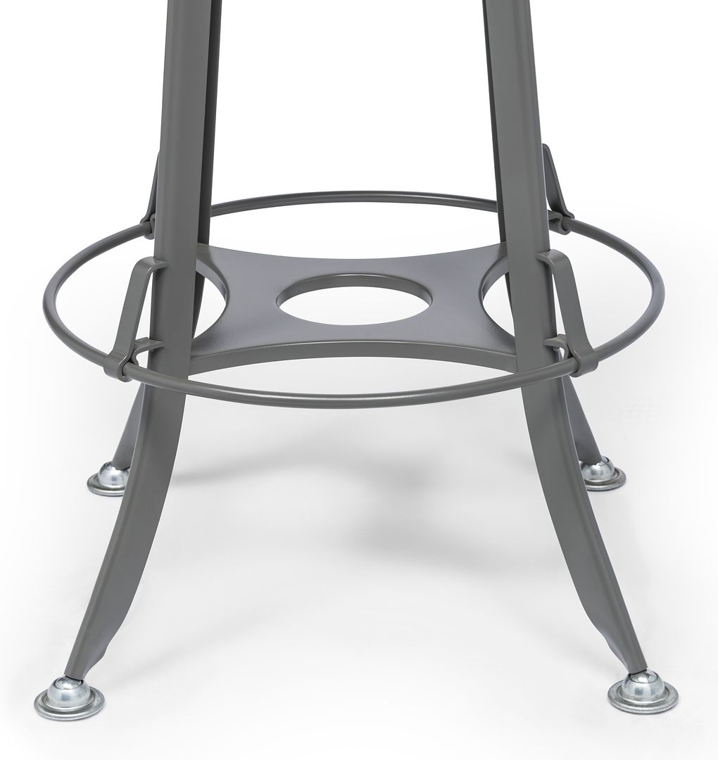 Versatile Gas-Lift Swivel Bar Stool – Grey