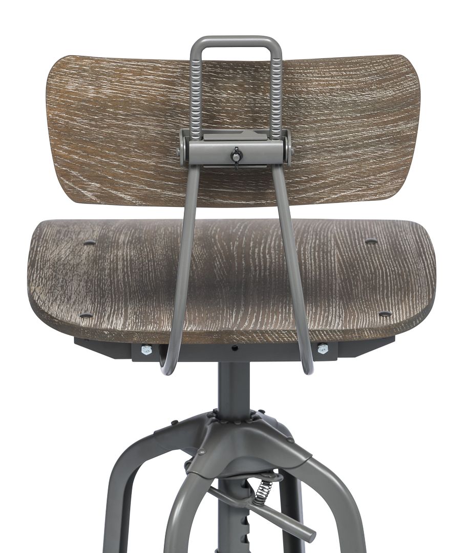 Versatile Gas-Lift Swivel Bar Stool – Grey