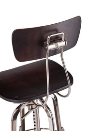 Delano Wooden Gas-Lift Swivel Bar Stool – Black