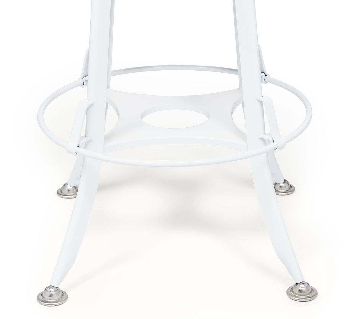 Hampton-Style Gas-Lift Swivel Bar Stool – White