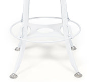Hampton-Style Gas-Lift Swivel Bar Stool – White